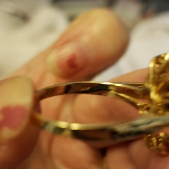Diamond and topaz cocktail ring